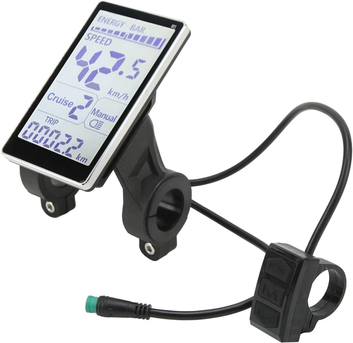 24V 36V 48V 60V 5 Pin M5 LCD Panel Screen for 31.8 22.2mm Handlebar Electric Bikes G3210