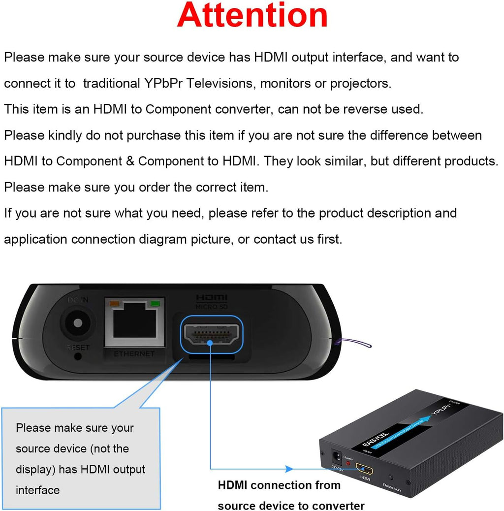 HDMI to Component Converter with Cables M3860