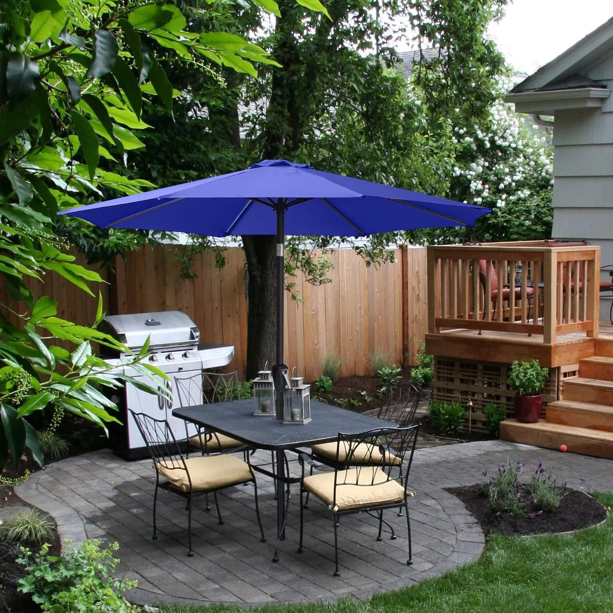 10FT Patio Umbrella with Push Button Tilt C7322