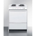 24 in. Wide Slide-in Style Coil Top Electric Range In White with Storage Compartment I79042
