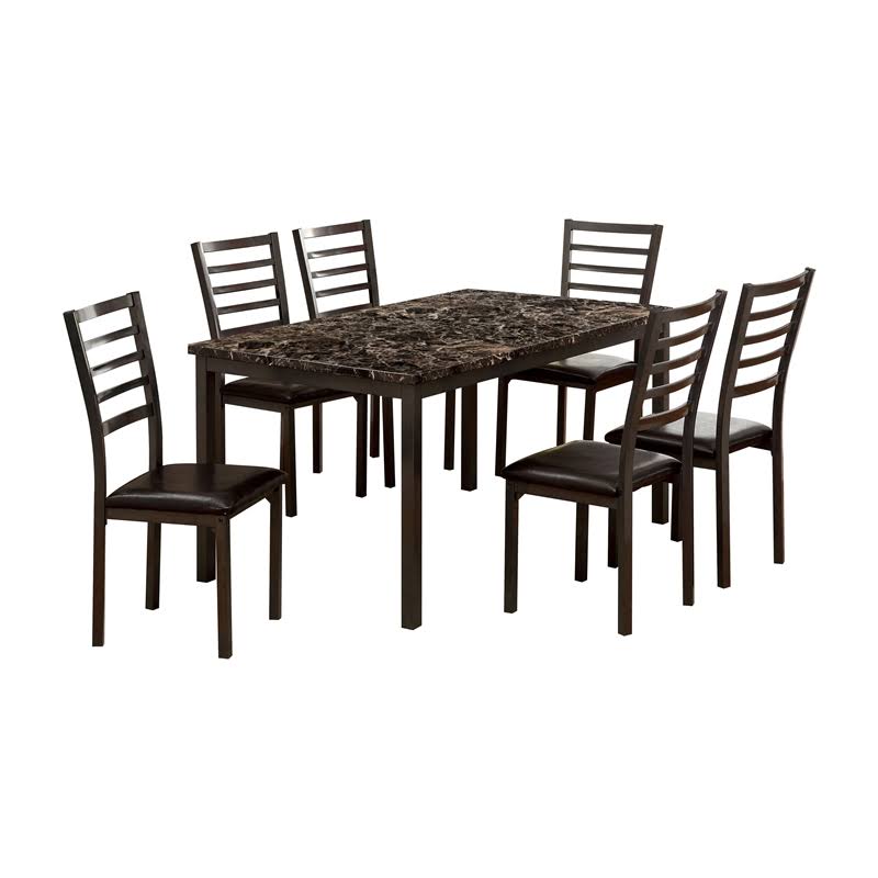 7 Piece Dining Set in Black I3566