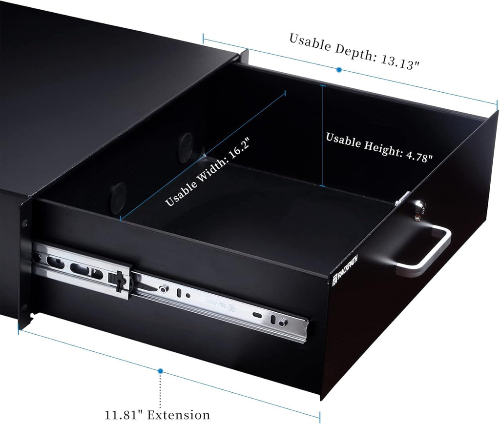 3U Rack Mount Drawer with Lock and Key I8757