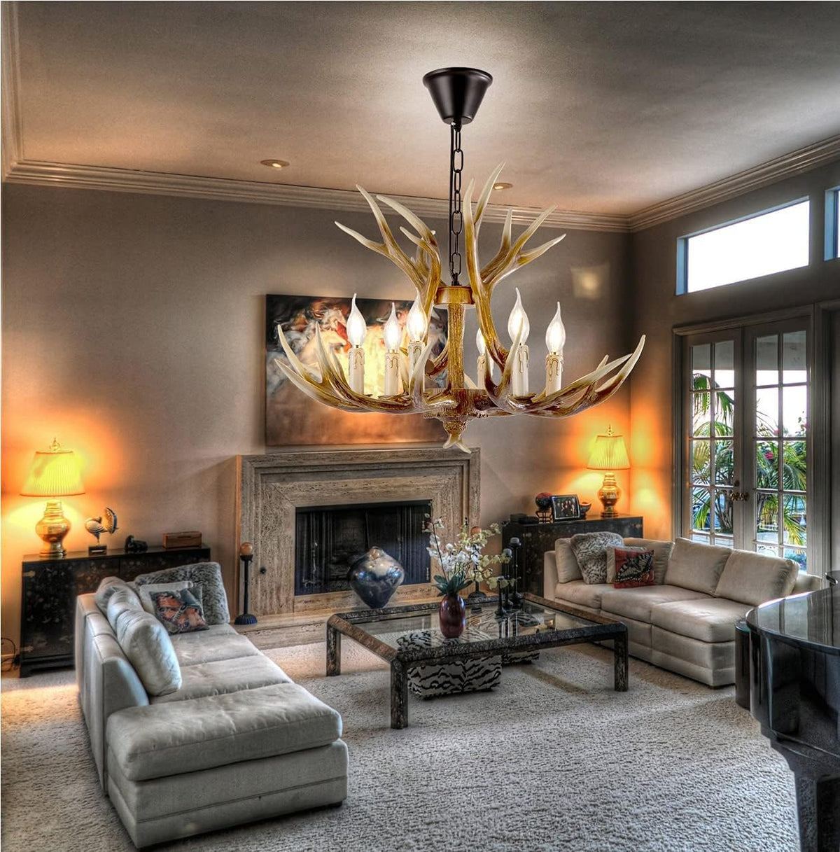 6 Lights Antler Chandelier K90534