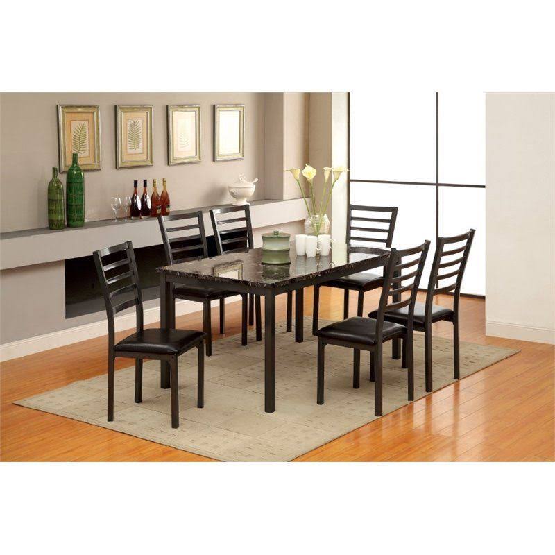 7 Piece Dining Set in Black I3566