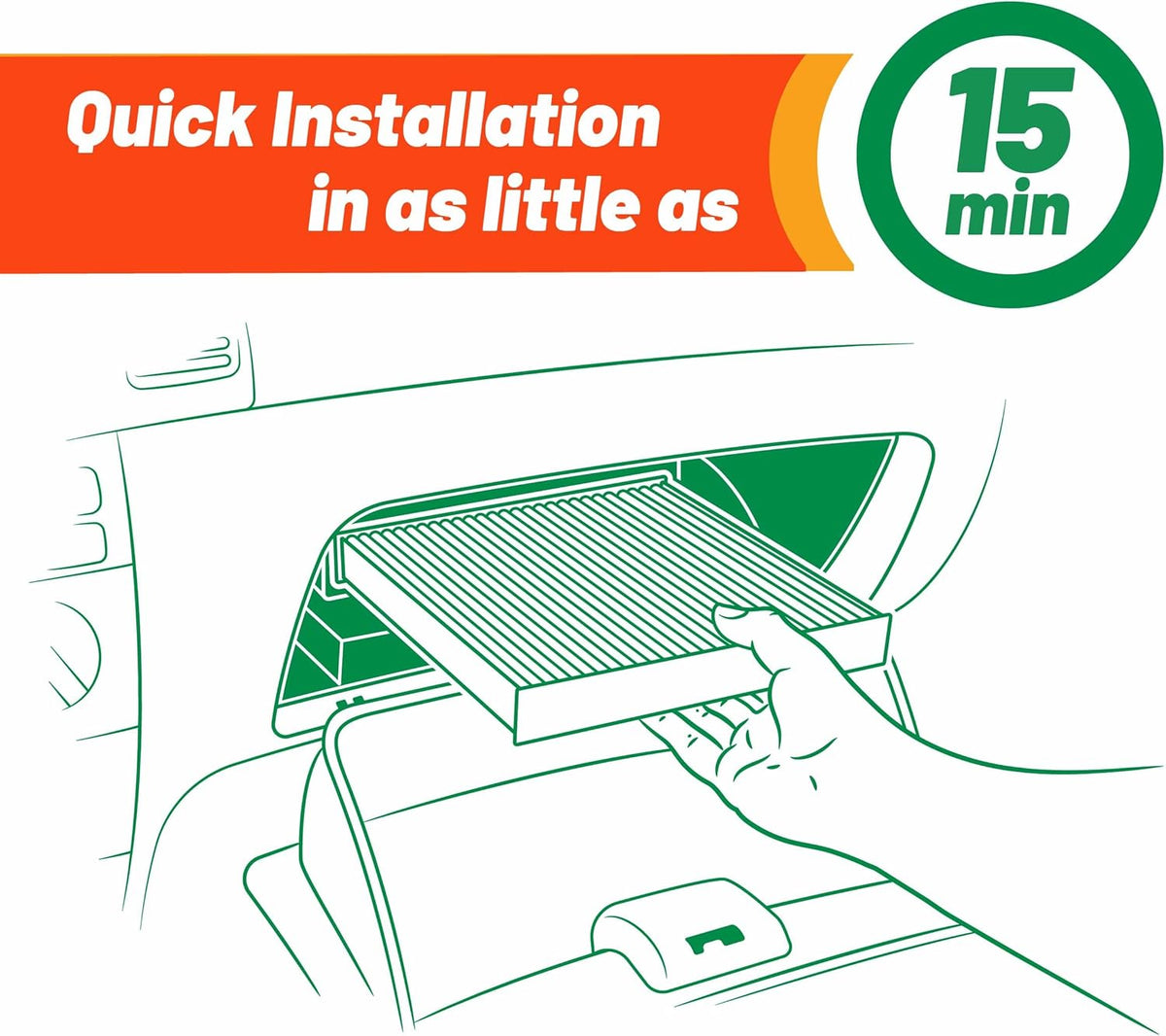 Cabin Air Filter with Arm and Hammer Baking Soda J6053