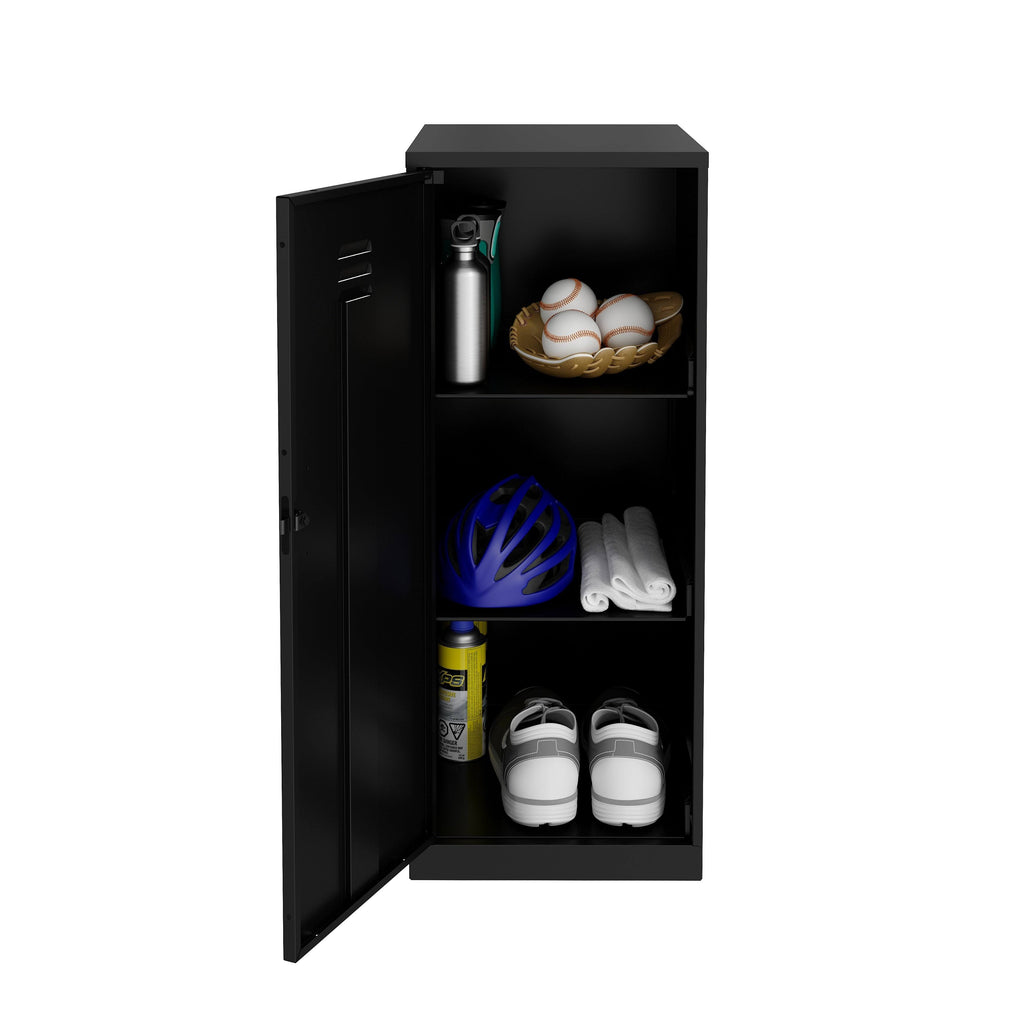 White 3 Shelf Metal Locker Cabinet K4596