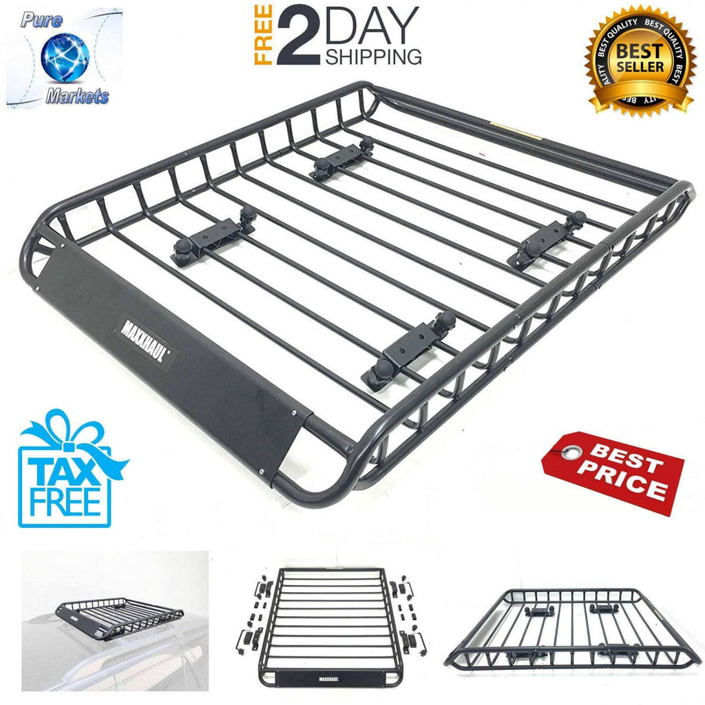 Universal Steel Roof Rack Car Top Cargo Carrier Basket Y7085
