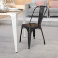 Black Metal Stackable Chair F64517
