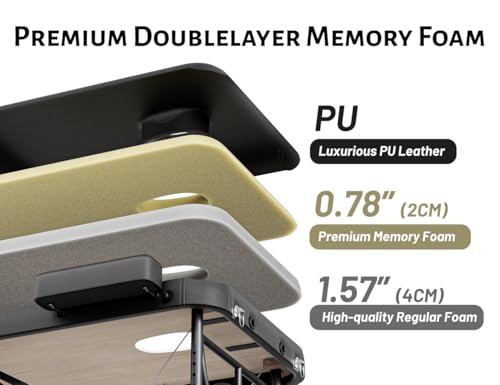 Portable 3 Fold Memory Foam Massage Table with Carrying Bag A7953