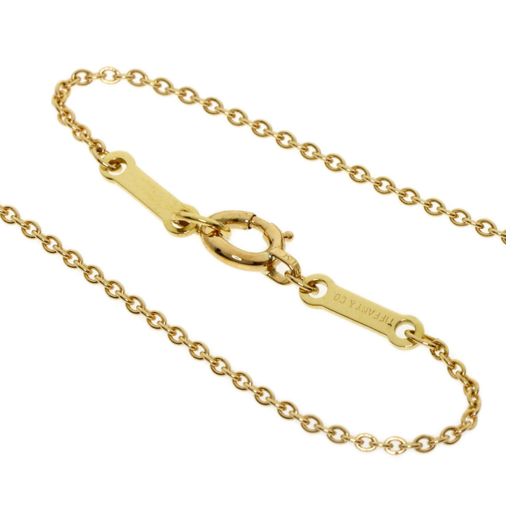 Tiffany diamond necklace K18 yellow gold W598