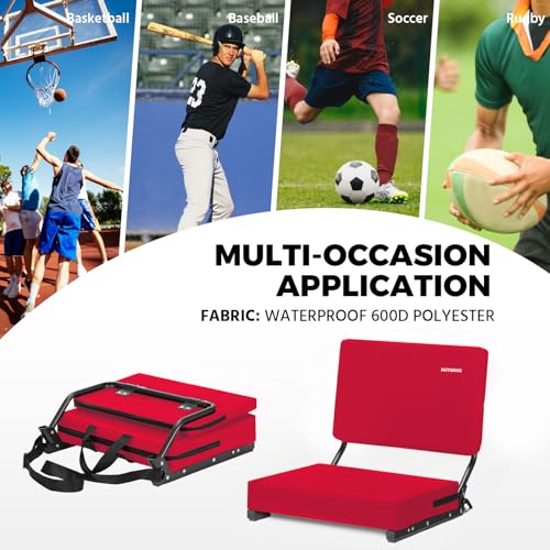 Black Portable Foldable Stadium Seat I93867