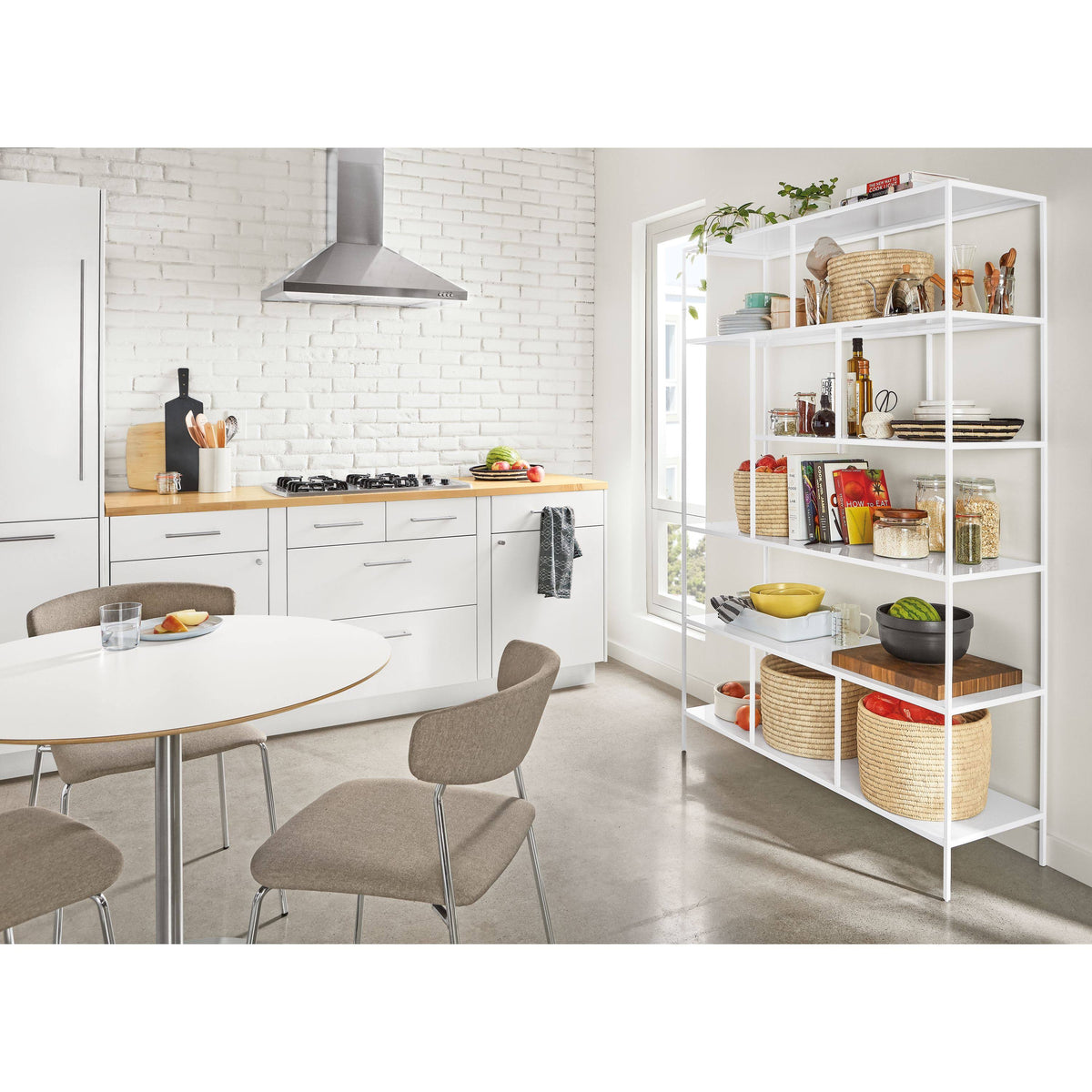 Modern Bookcase 15d 36W 72H in Saffron B468