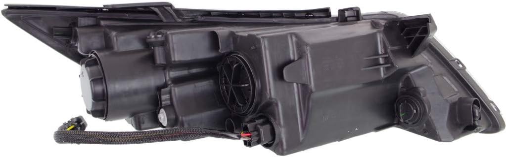 Black Housing Headlight Assembly Passenger Side with Bulbs Q709446