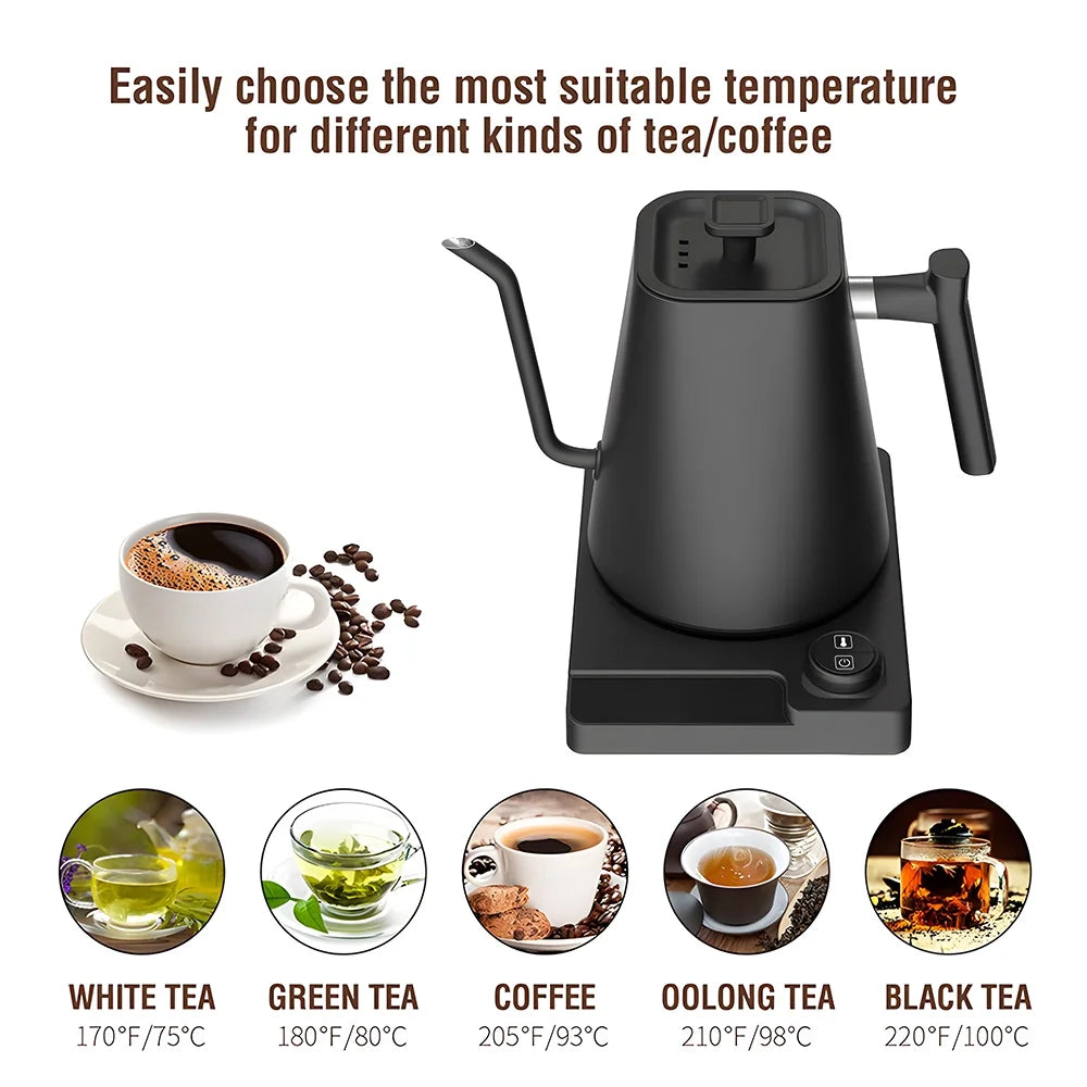 Electric Kettle Temperature Control Pour-Over Kettle 1.0L B3487