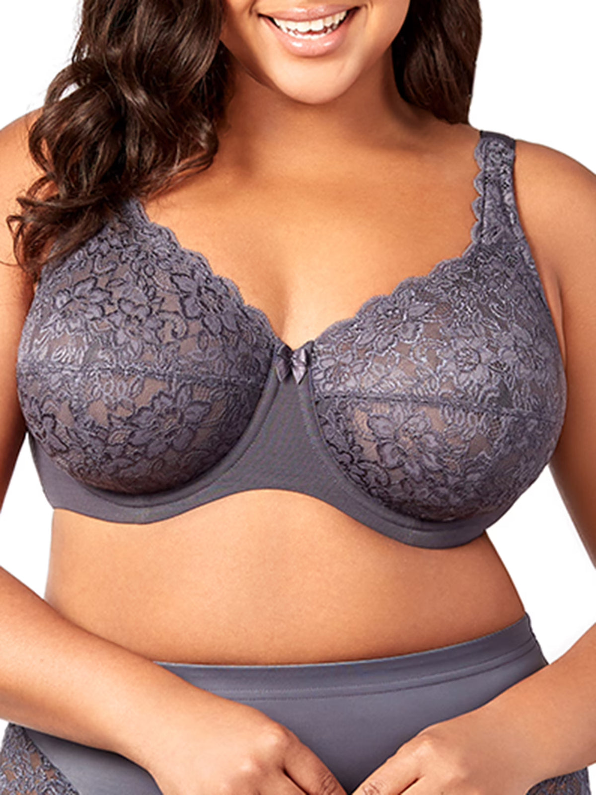 Grey Full Coverage Underwire Bra J397