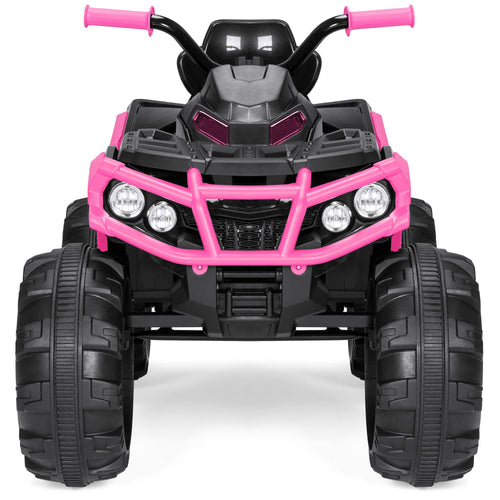 12V Pink Kids 4-Wheeler ATV Ride On Car Toy with LED Headlights C178