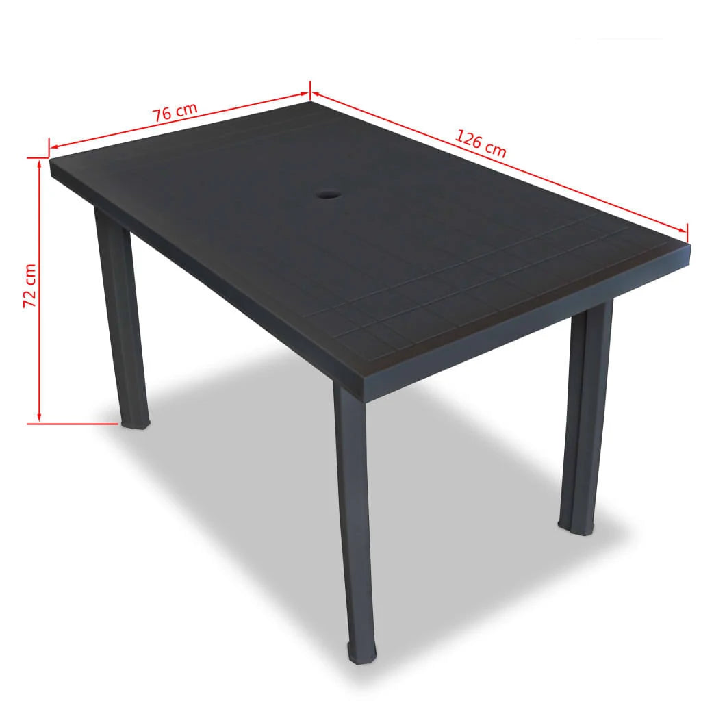 Plastic Anthracite Garden Table C4050