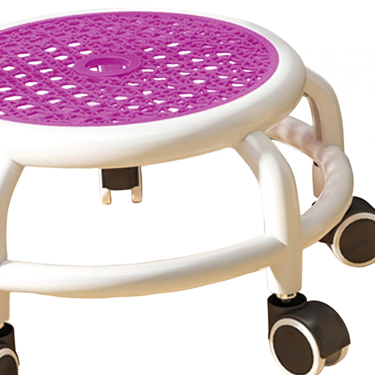 Violet Stool with Universal Wheels D56839