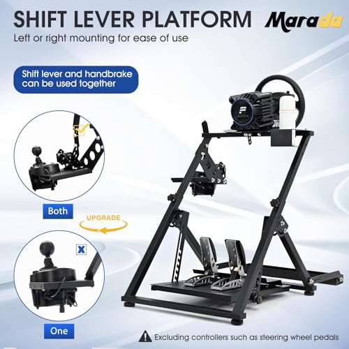 Steering Wheel Stand Racing Sim Cockpit with Seat Slot O34529