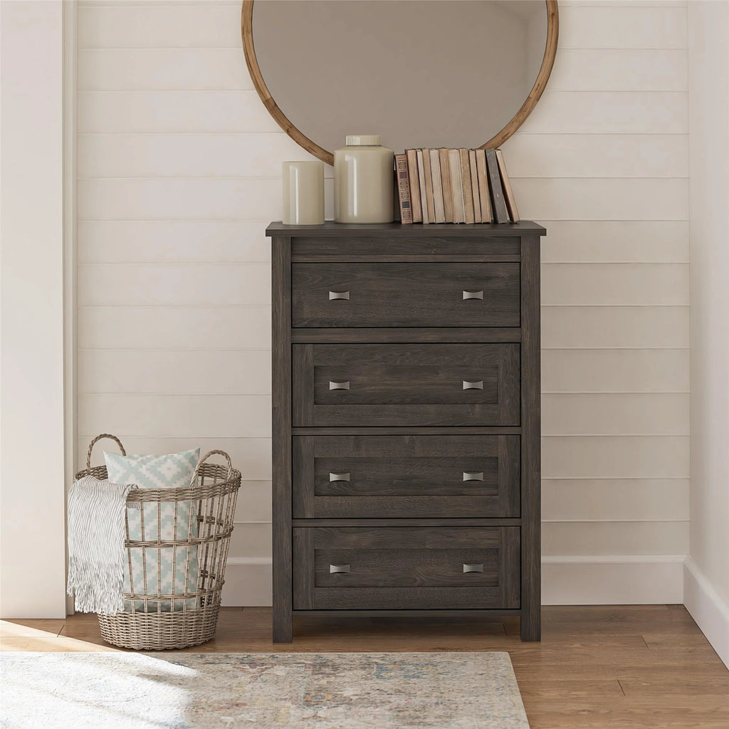 4 Drawer Weathered Oak Dresser L604