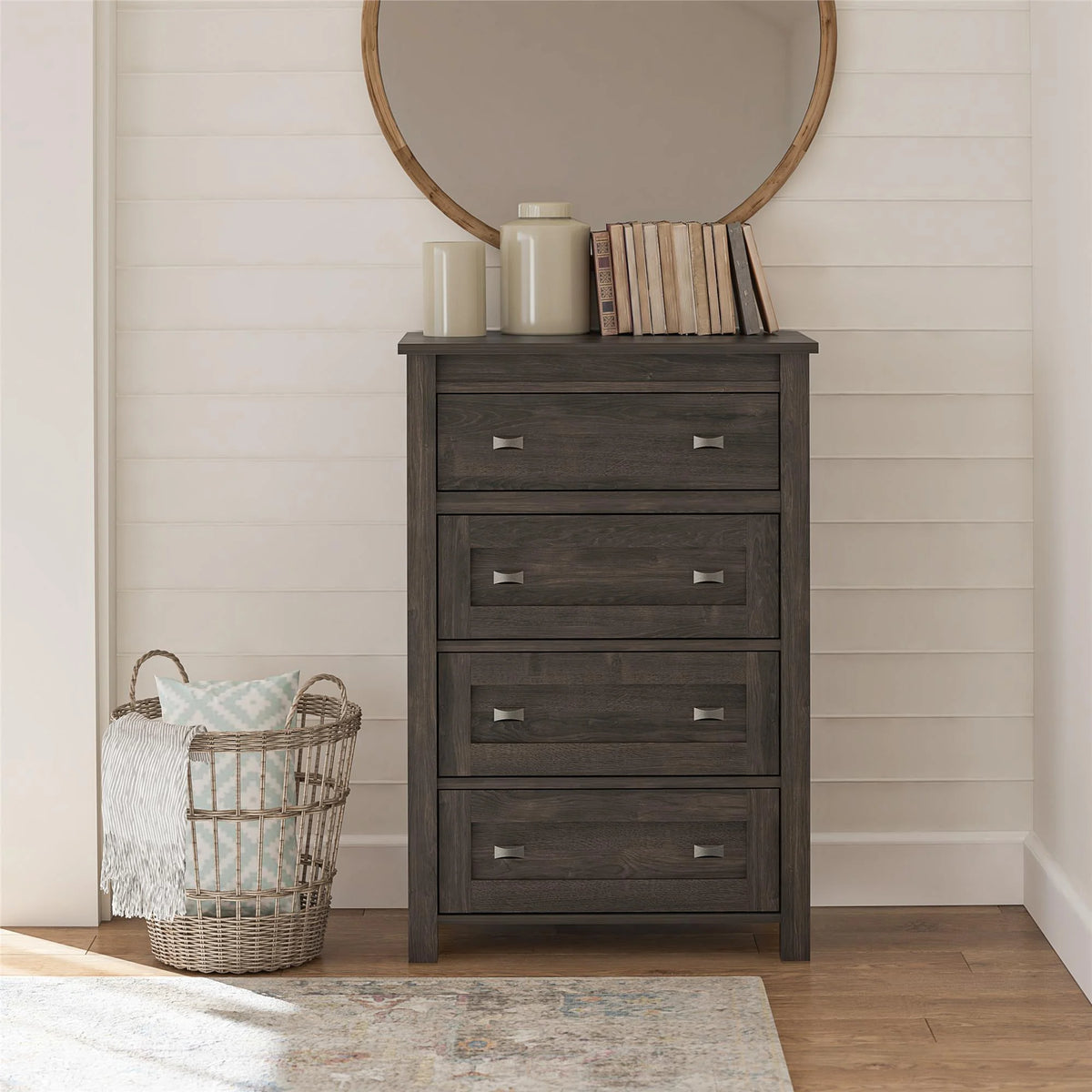 4 Drawer Weathered Oak Dresser L604