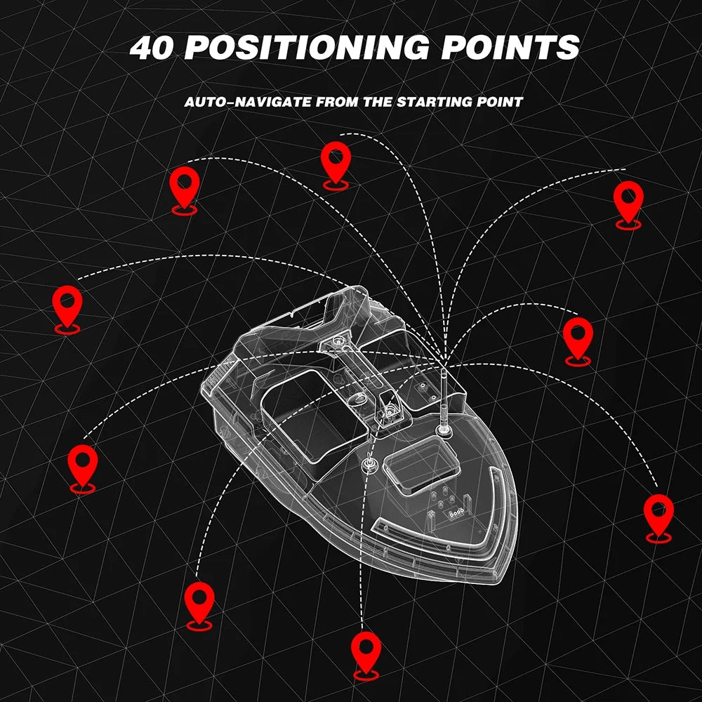 500m Remote Control Bait Boat with Fish Finder A87448