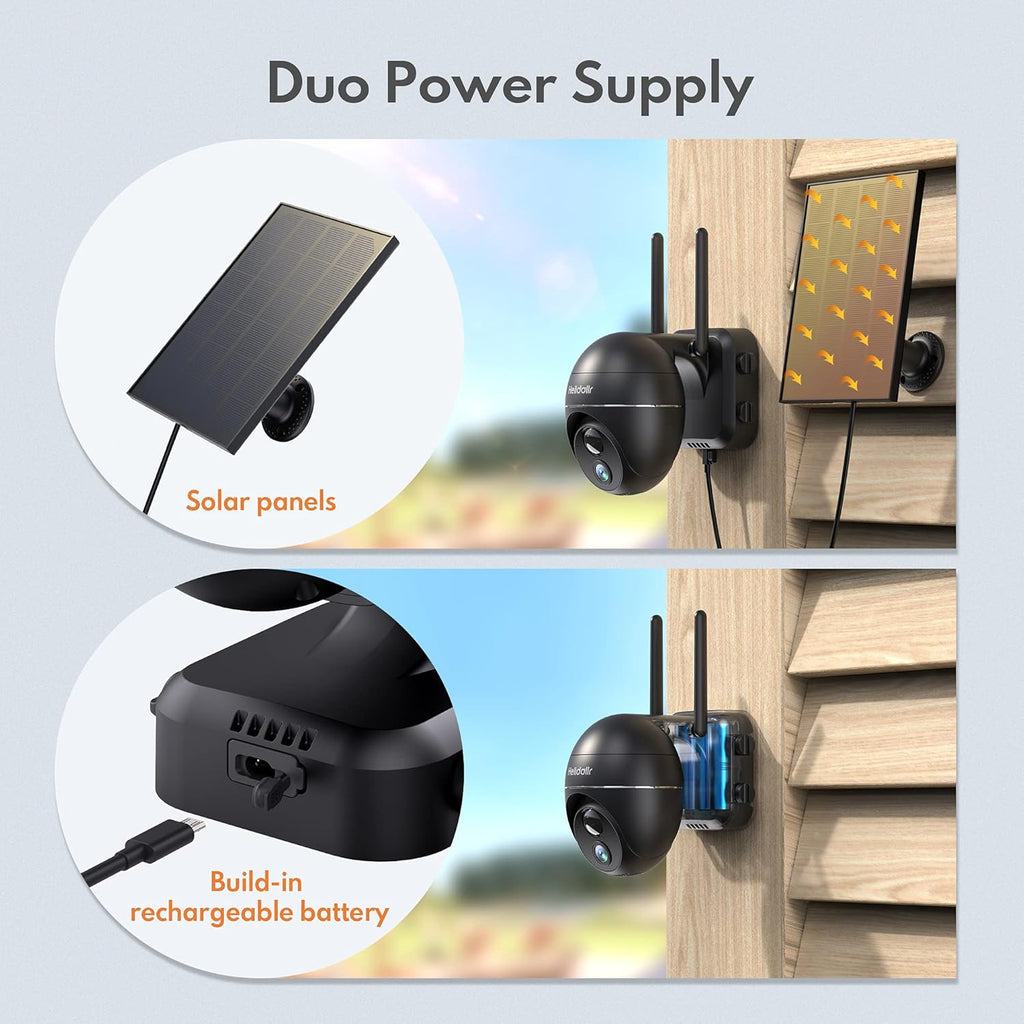 Outdoor Security Camera with Solar Panel V2295