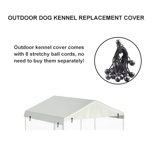 10' x 10' Black Waterproof Oxford Cloth Dog Kennel Cover O1947