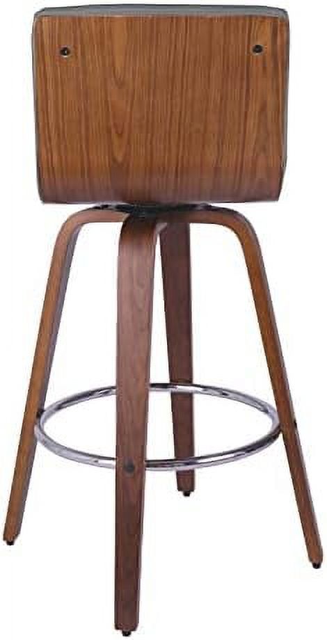 Swivel Stool with Back Set of 2 PU Leather Counter Height Stool L794