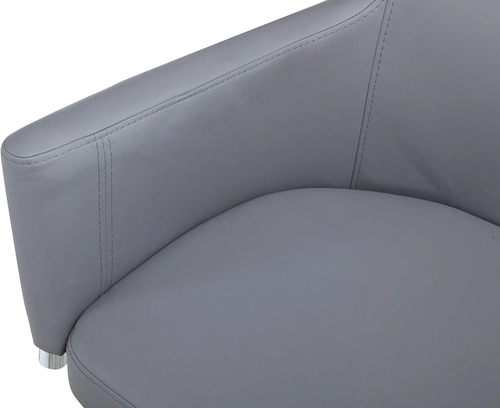 Gray Modern Club Counter Stool with Memory Swivel B552