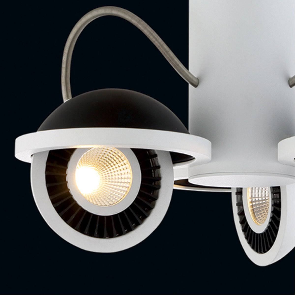 3 Light LED Surface Mount White/Black J956469