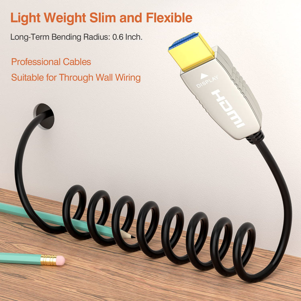 HDMI Fiber Optic Cable 20 feet 4K60HDR HDMI2.0b H900