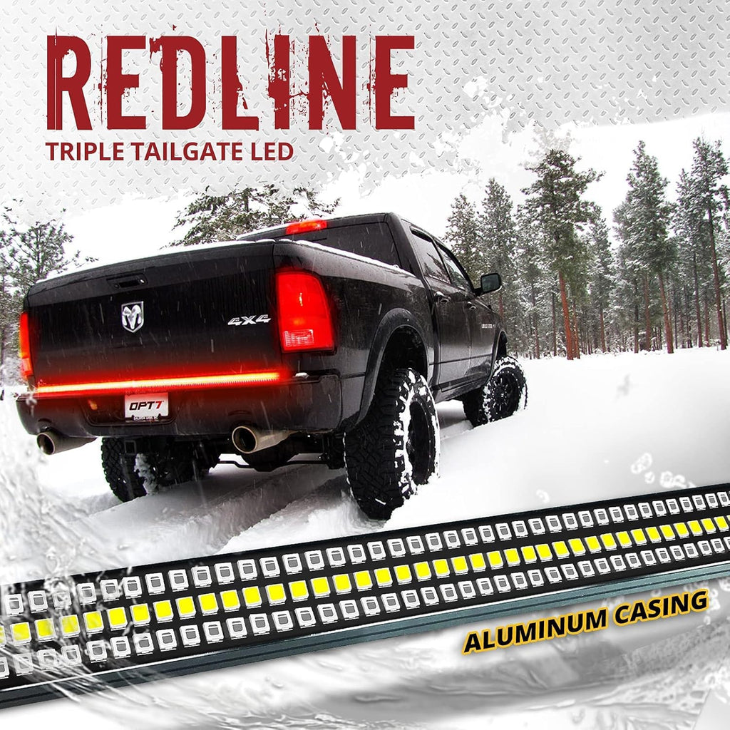 60" Redline Triple LED Tailgate Light Bar with Sequential Red Turn Signal N82134