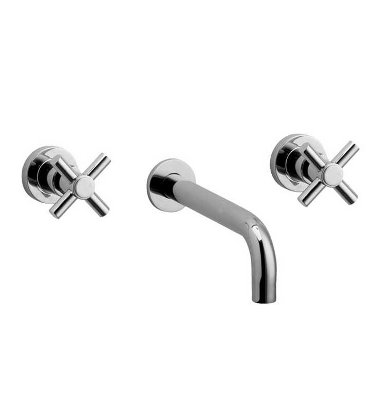 Satin White Wall Mount Lavatory Set L244