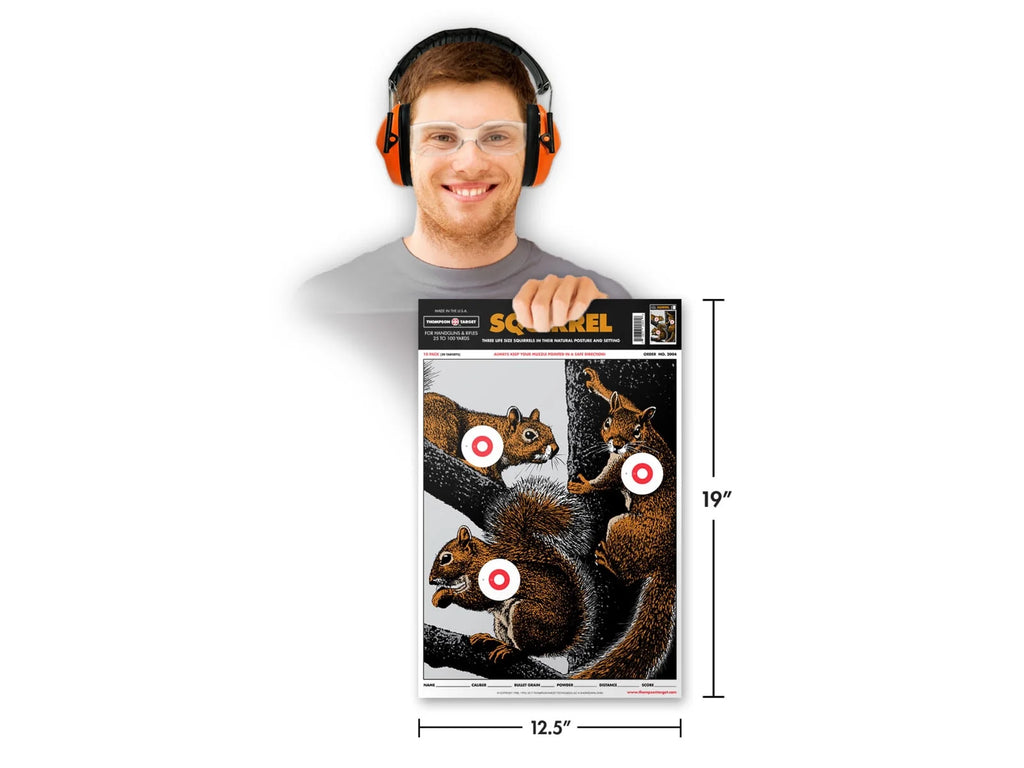 Life-Size Squirrel Paper Hunting Targets, 100 Pack H26878