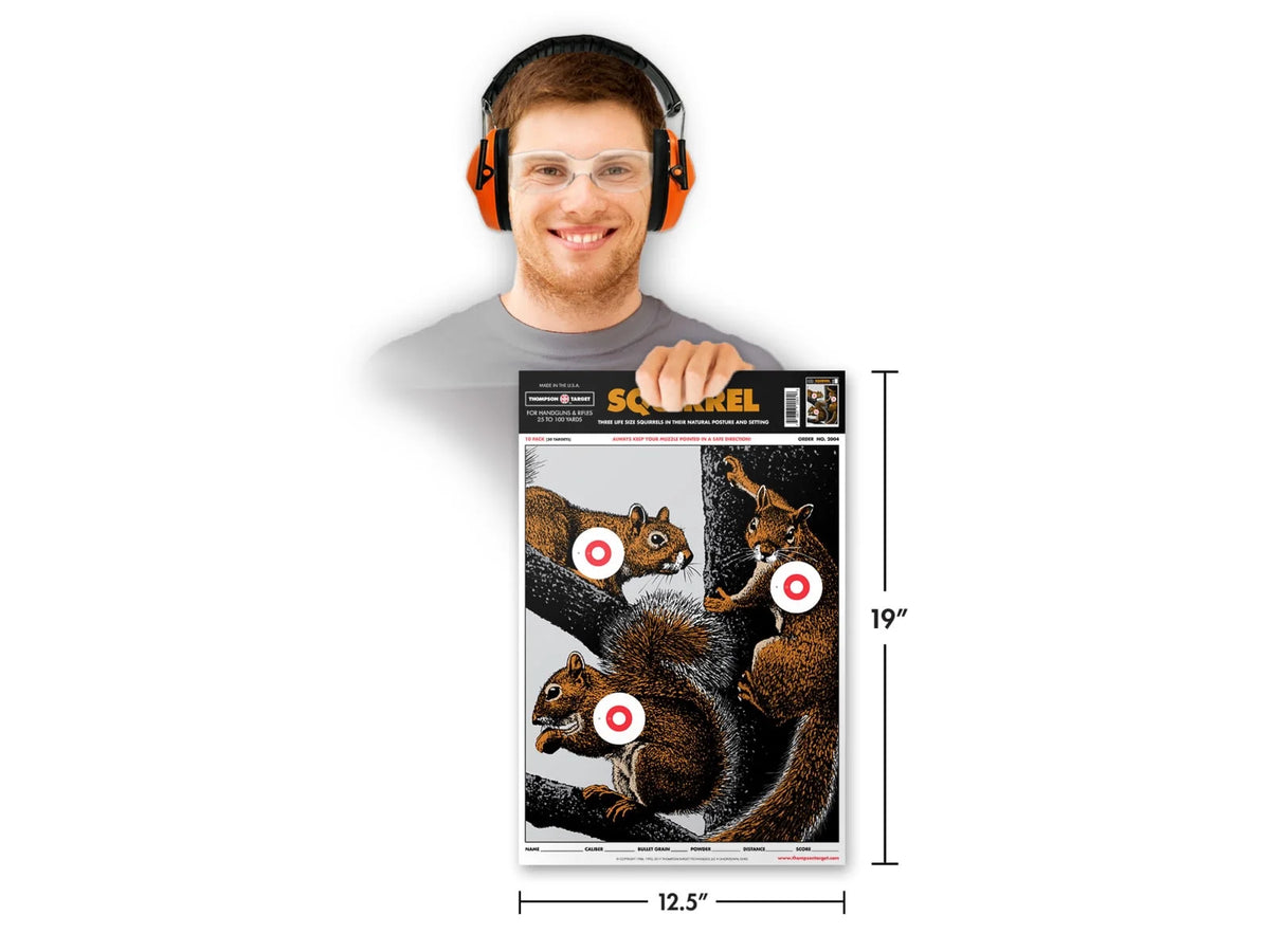 Life-Size Squirrel Paper Hunting Targets, 100 Pack H26878