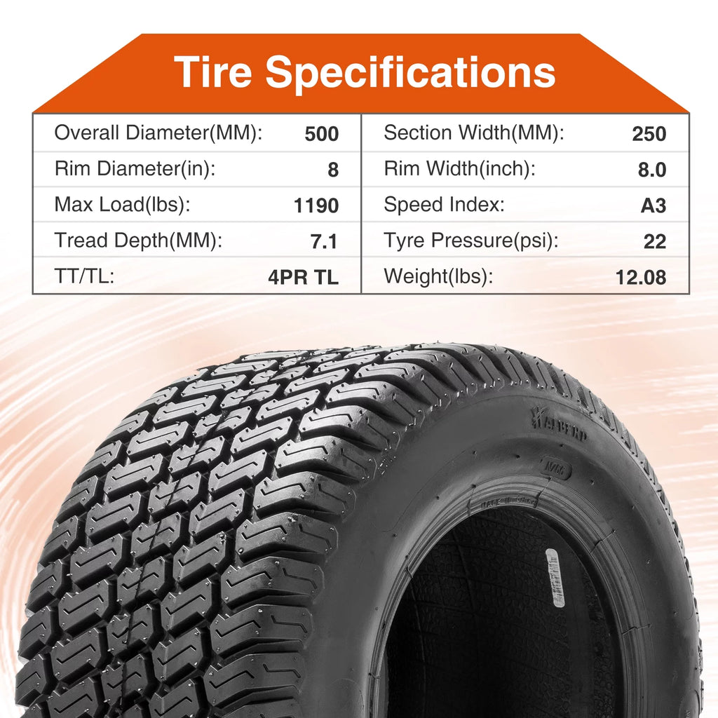 20x10-8 Tubeless Turf Tires Set of 2 V6974