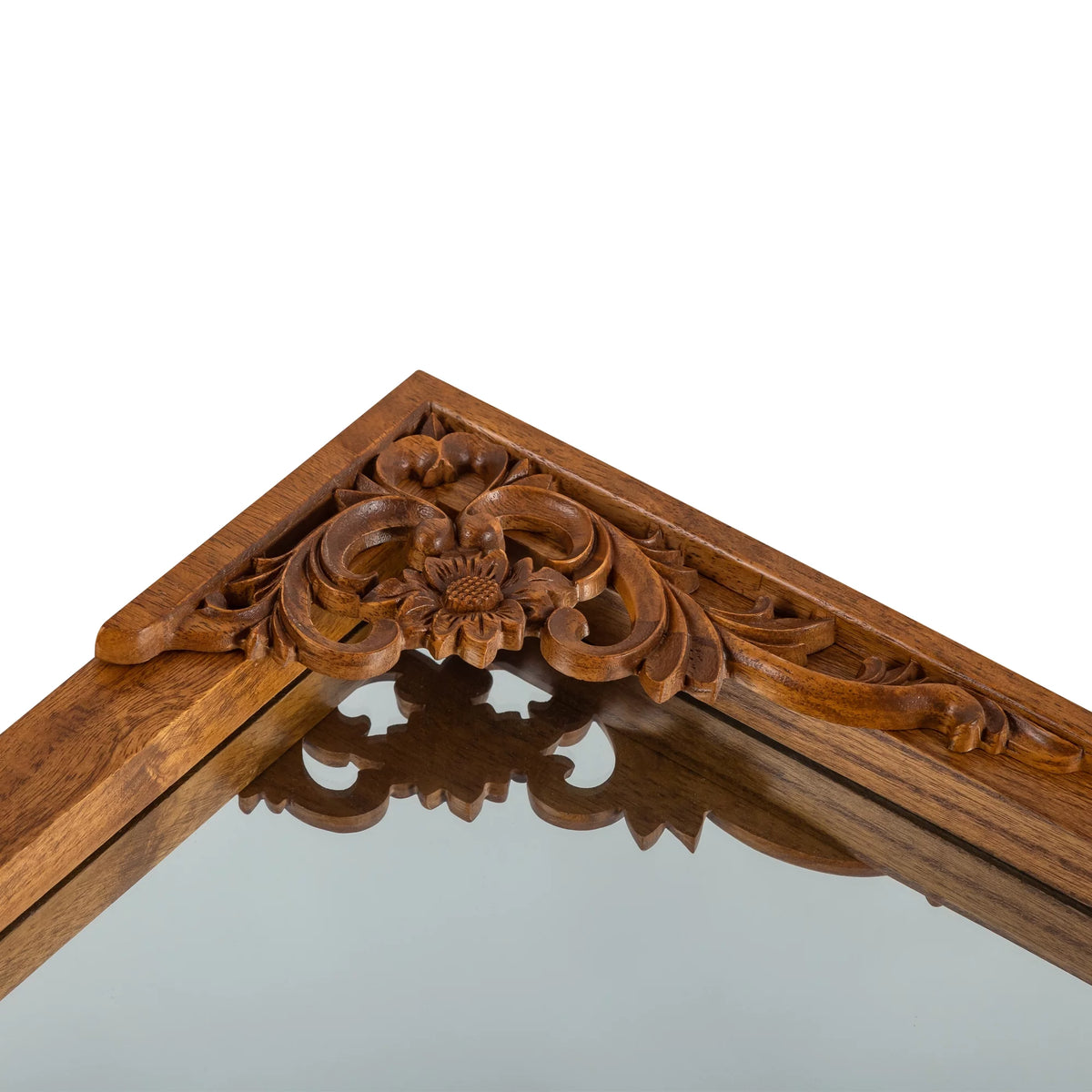 Wooden Arch Full Length Mirror 30"x 70" Gold E7244