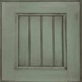 Poplar Standard Bookcase European Light Blue 3 Shelf M18809