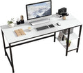 Small Home Office Computer Desk with Wooden Storage Shelf B326