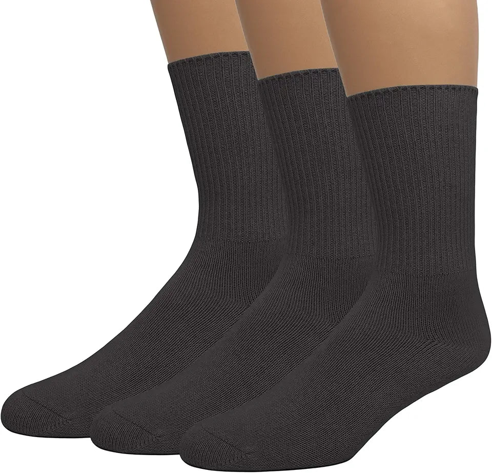 Men's Diabetic Crew Cotton Socks 3-Pair R171132