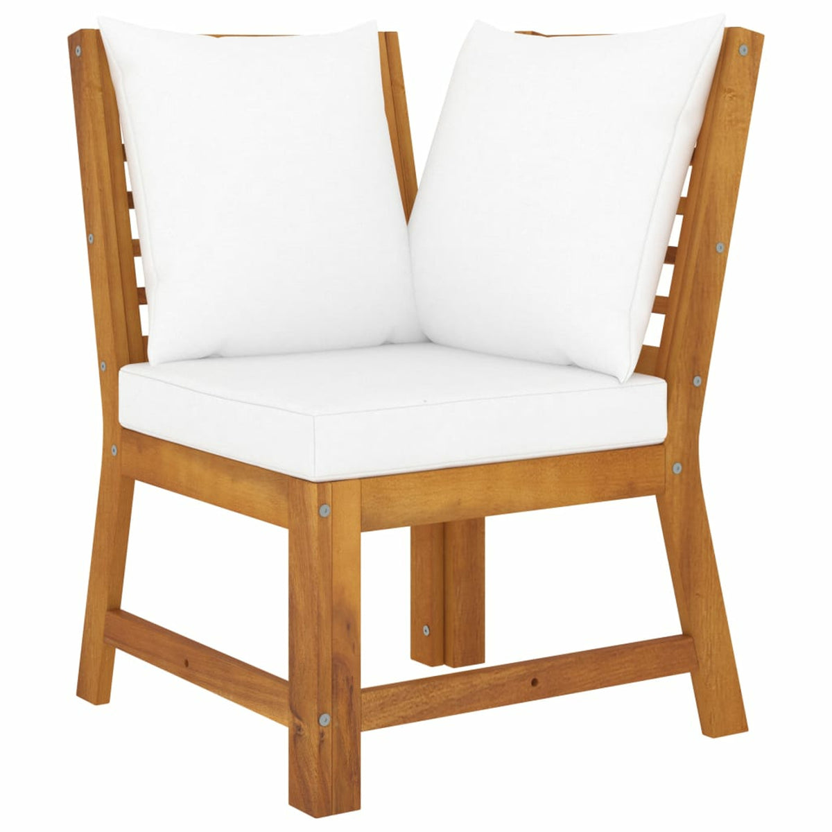 6 Piece Patio Lounge Set with Cushions Acacia Wood Outdoor Sectional Set N173796