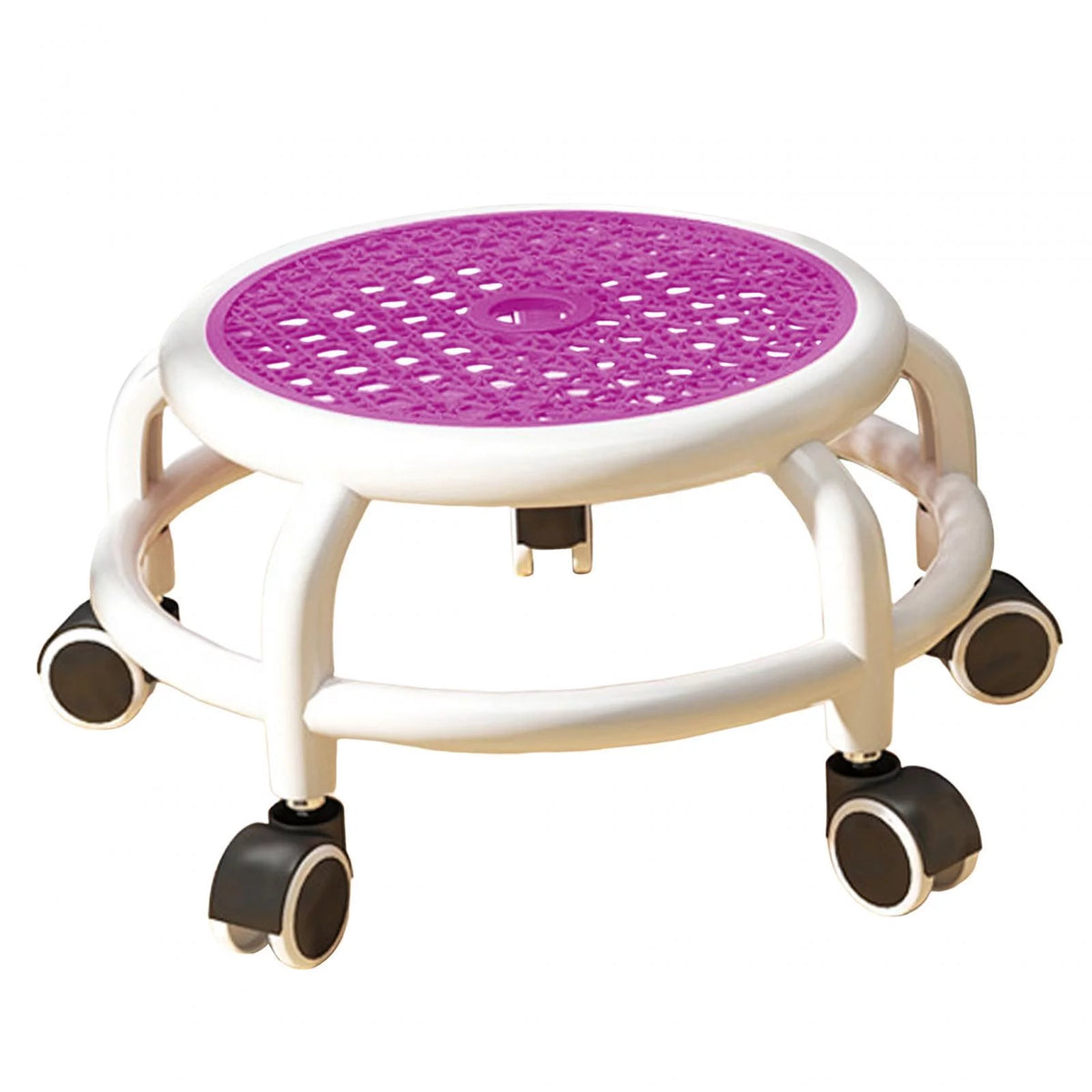 Violet Stool with Universal Wheels D56839