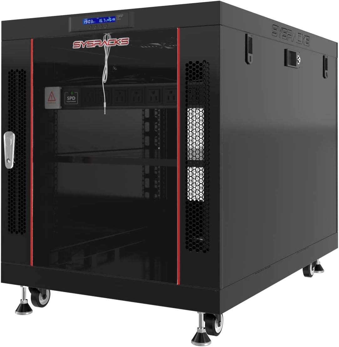 12U Server Rack Locking Cabinet Network Enclosure 35-inch Depth F197