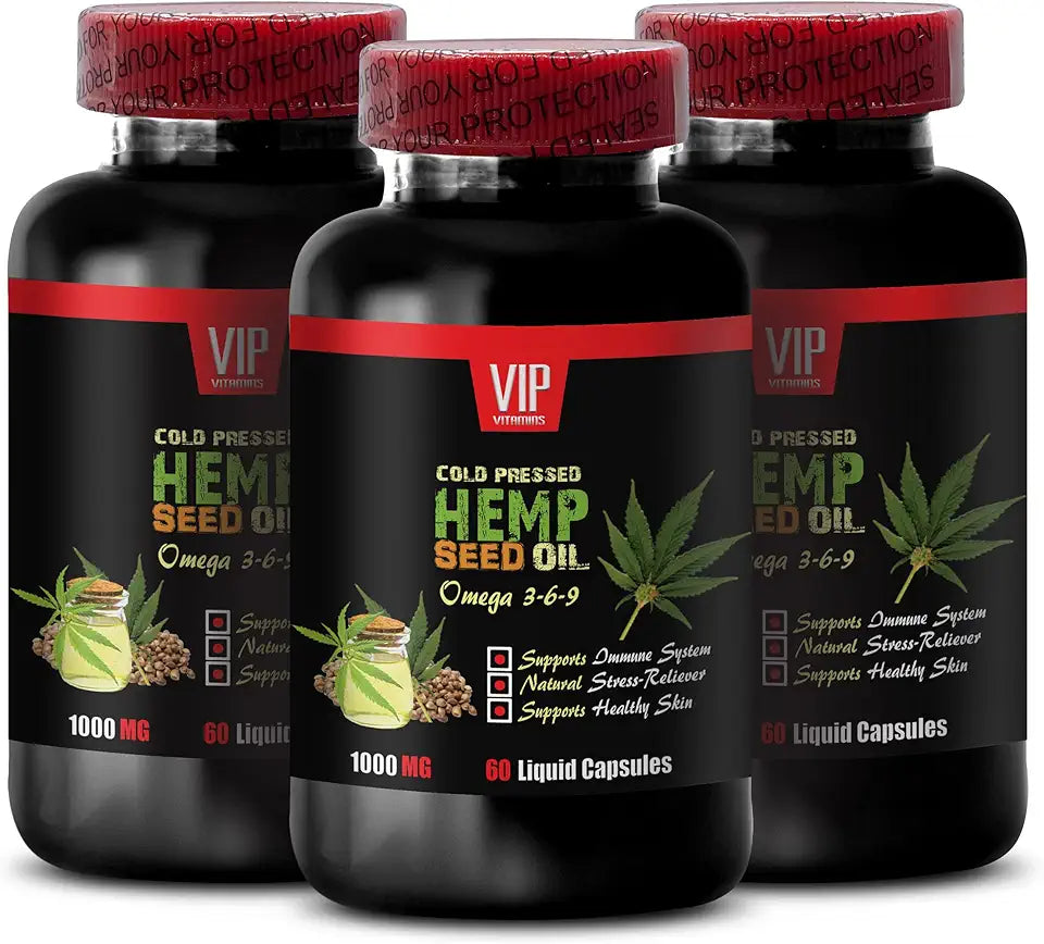 Organic Hemp Seed Oil 1400MG 180 Capsules J7297