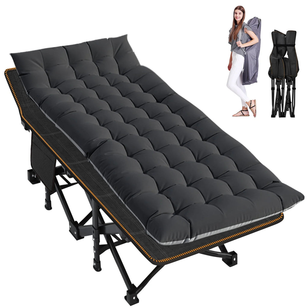 Portable Folding Bed with Mattress and Carry Bag K395556