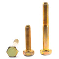 3/4x22-10 x 1x22 (FT) Coarse Thread Grade 8 Hex Cap Screw Alloy Steel Yellow Zinc Plated R952