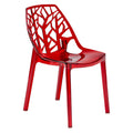 Transparent Red Dining Chair, Set of 2 I884792