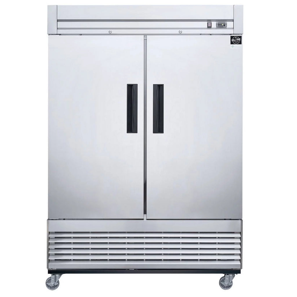 55 in. Two Door Upright Reach-in Freezer in Stainless Steel 40.7 Cu. Ft. N5543