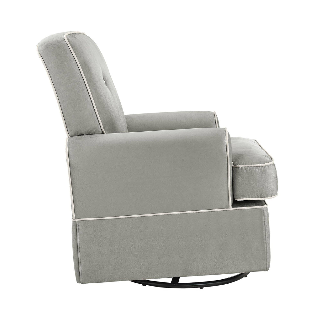 Grey Nursery Swivel Glider Chair Y176292